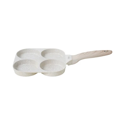 Gambar Culinart Wajan Penggorengan Telur 4 Cetakan Round Aluminium - Krem