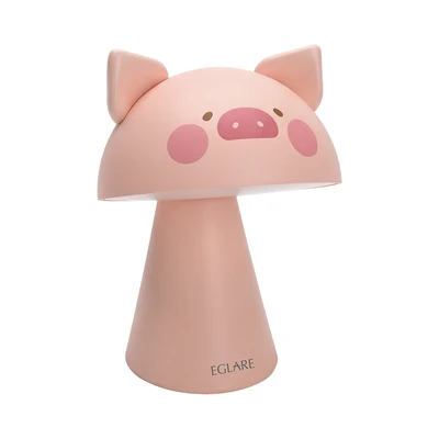 Gambar Eglare Lampu Meja LED 3 Watt 1200mAh Rechargeable Piggy - Pink