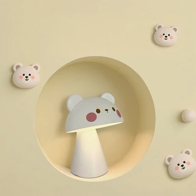 Gambar Eglare Lampu Meja LED 3 Watt 1200mAh Rechargeable Bear - Putih