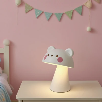 Gambar Eglare Lampu Meja LED 3 Watt 1200mAh Rechargeable Bear - Putih
