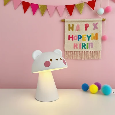 Gambar Eglare Lampu Meja LED 3 Watt 1200mAh Rechargeable Bear - Putih