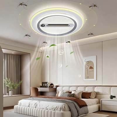 Gambar Eglare Lampu Langit-Langit LED 3CCT Dengan Kipas Angin & Mosquito Repellent - Putih