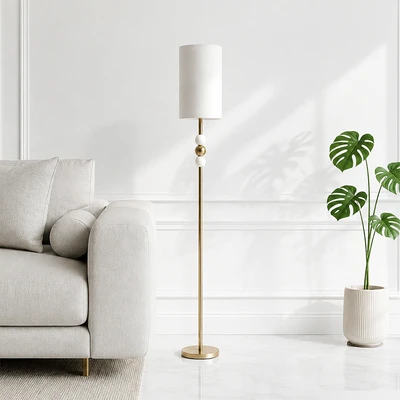Gambar Eglare Moelle Lampu Lantai Shiny E27 - Krem/Gold