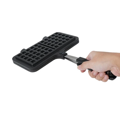 Gambar Culinart Cetakan Waffle Square Double Aluminium Die-Cast - Abu-Abu