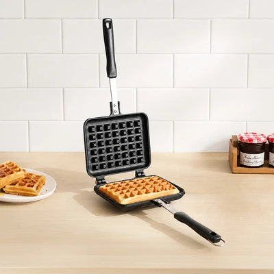 Gambar Culinart Cetakan Waffle Square Single Aluminium Die-Cast - Abu-Abu