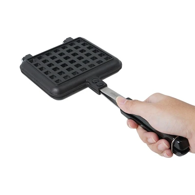 Gambar Culinart Cetakan Waffle Square Single Aluminium Die-Cast - Abu-Abu