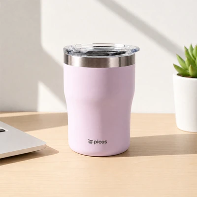 Gambar Picas Sippy Mug Vacuum Flask Stainless Steel 300 ml - Pink