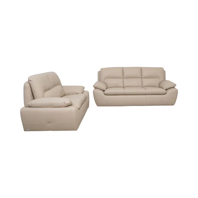 Gambar Informa Lazio Set Sofa Kulit 2 & 3 Seater - Krem Beige