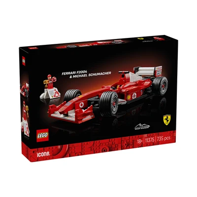 Gambar LEGO Icons Ferrari F2004 & Michael Schumacher Set 735 Pcs 11375 - Merah