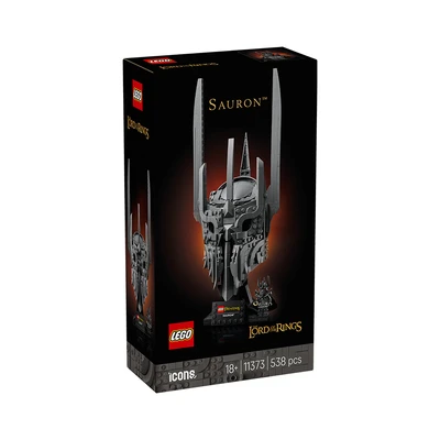 Gambar LEGO Icons The Lord Of The Rings Saurons Helmet Set 538 Pcs 11373 - Abu-abu
