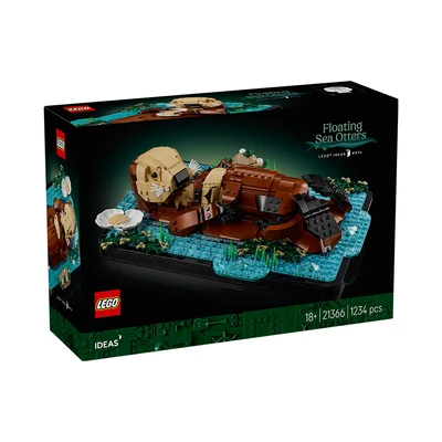 Gambar LEGO Ideas Floating Sea Otters Set 1234 Pcs 21366 - Cokelat