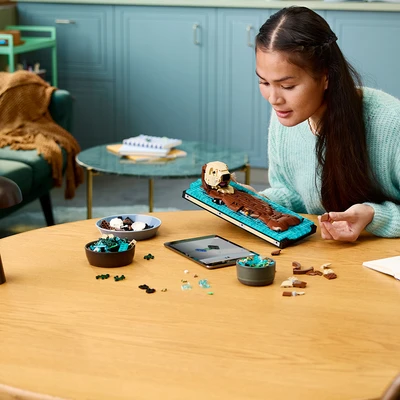 Gambar LEGO Ideas Floating Sea Otters Set 1234 Pcs 21366 - Cokelat