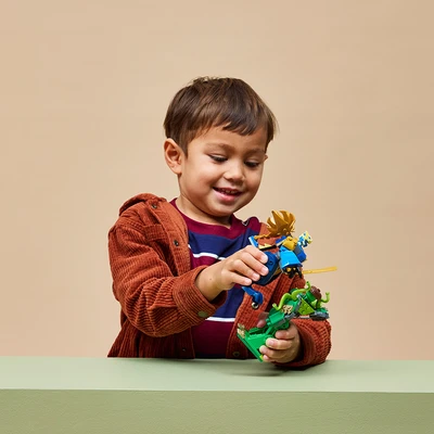 Gambar LEGO Ninjago Jays Dragon Mech Fight Set 107 Pcs 71853 - Hijau/biru