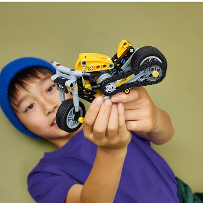 Gambar LEGO Technic Yellow Motorcycle Set 151 Pcs 42225 - Kuning