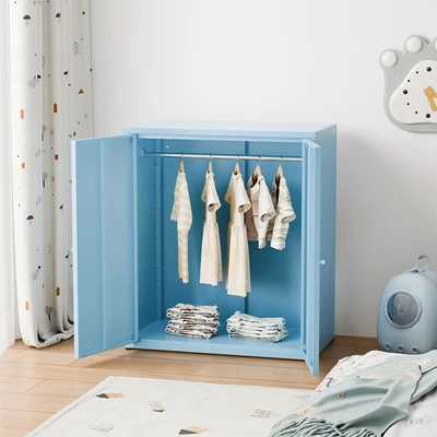 Gambar Informa Paris Lemari Pakaian Anak Metal 2 Pintu Dengan Hanger - Biru