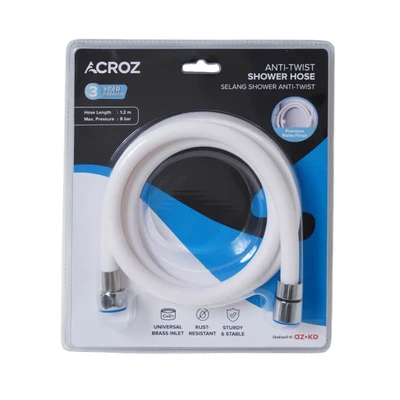Gambar Acroz Selang Shower Anti Twist Matte 1.2 Meter - Putih