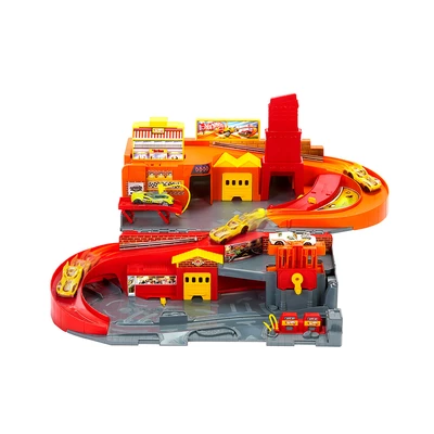 Gambar Hot Wheels The Hot Ones Playset Sto & Go Course Et Rangement - Mix