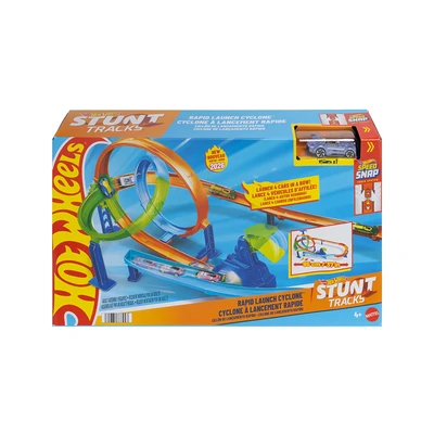 Gambar Hot Wheels Stunt Tracks Playset Rapid Launch Cyclone - Mix