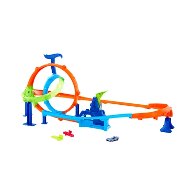 Gambar Hot Wheels Stunt Tracks Playset Rapid Launch Cyclone - Mix