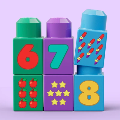 Gambar Mega Bloks Build & Count Bus Set 45 Pcs - Mix