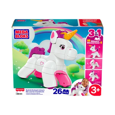 Gambar Mega Bloks Build & Enchant Unicorn Set 26 Pcs - Putih