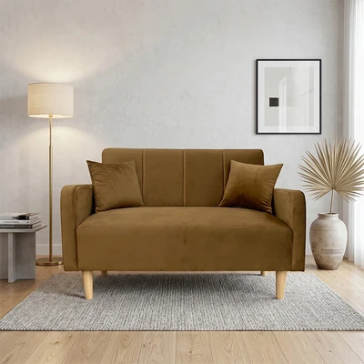 Gambar Selma Carmelia Lux Sofa Fabric 2 Seater - Cokelat