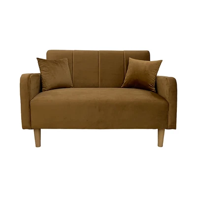 Gambar Selma Carmelia Lux Sofa Fabric 2 Seater - Cokelat