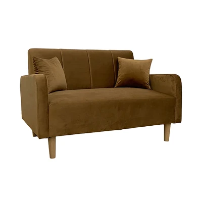 Gambar Selma Carmelia Lux Sofa Fabric 2 Seater - Cokelat