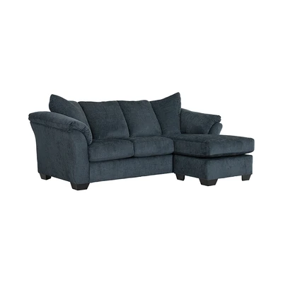 Gambar Ashley Darcy-6 Sofa L Sectional Fabric 4 Seater - Biru Navy