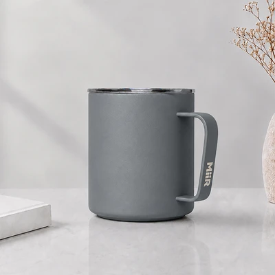 Gambar Miir Basal Mug Vacuum Flask Dengan Tutup 354 ml - Abu-Abu