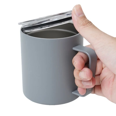 Gambar Miir Basal Mug Vacuum Flask Dengan Tutup 354 ml - Abu-Abu