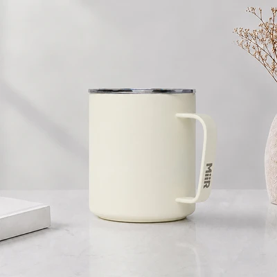 Gambar Miir Camp Cup Mug Vacuum Flask Dengan Tutup 354 ml - Putih