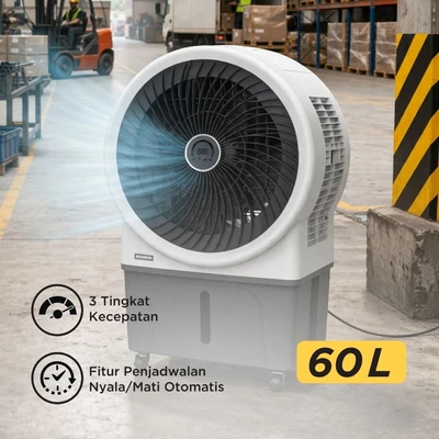 Gambar Krisbow Air Cooler 6000 CMH 60 Liter - Abu-Abu