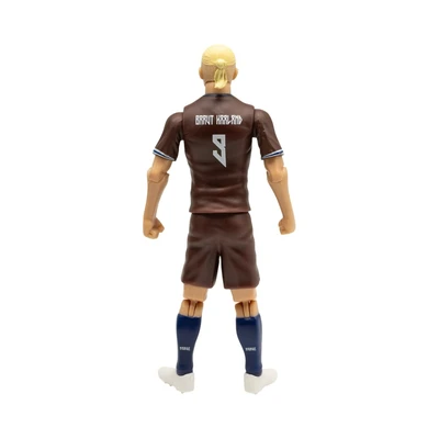Gambar Top Gear Banbo Sockers Action Figure Erling Haaland Norway 20 cm - Cokelat
