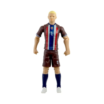 Gambar Top Gear Banbo Sockers Action Figure Erling Haaland Norway 20 cm - Cokelat