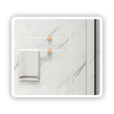 Gambar Informa Diego Kabinet Dinding Kamar Mandi Dengan Cermin LED 80x70x13 cm - Krem Beige