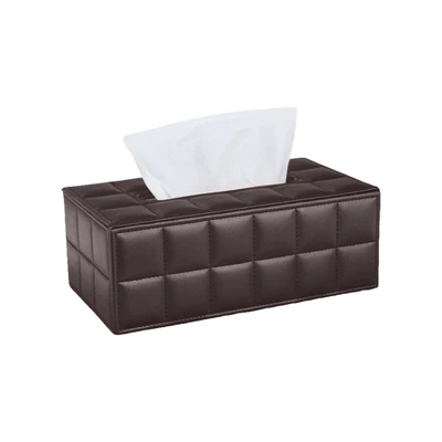 Gambar Stora Kotak Tisu Cubic 25x14x10.5 cm - Cokelat