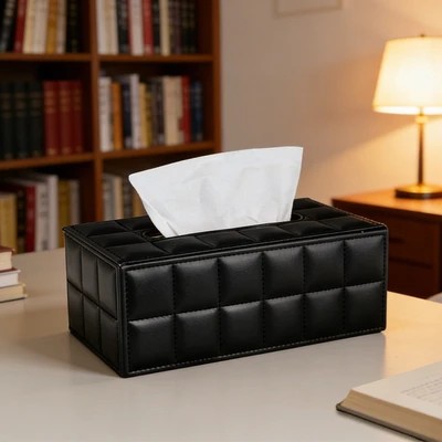 Gambar Stora Kotak Tisu Cubic 25x14x10.5 cm - Hitam
