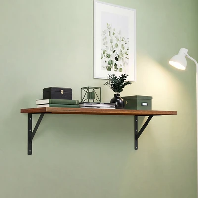 Gambar Stora Bracket Siku Rak Dinding Heavy Duty Steel 20x20 cm Set 2 pcs - Hitam