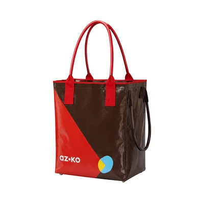 Gambar Azko Flexicart Troli Belanja Plastik PP Dengan Roda 40x30x50 cm - Merah