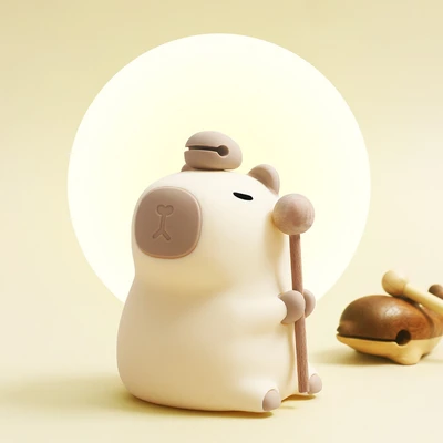 Gambar Eglare Lampu Tidur LED Rechargeable 2.5 Watt Capybara Stick - Cokelat