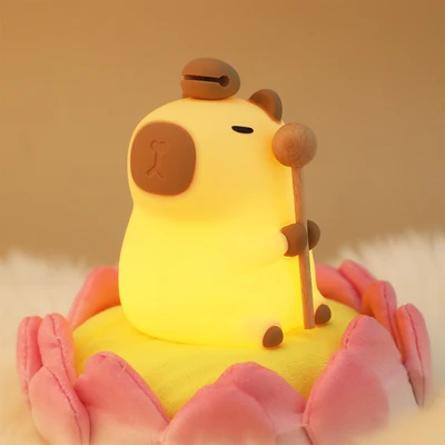 Gambar Eglare Lampu Tidur LED Rechargeable 2.5 Watt Capybara Stick - Cokelat