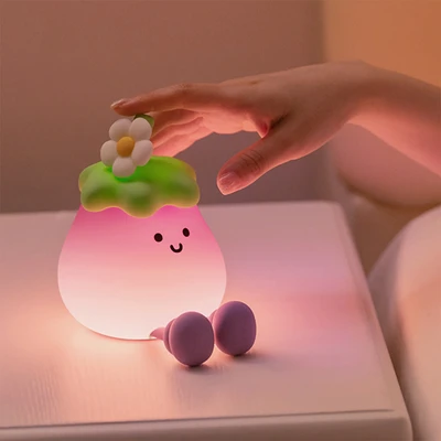 Gambar Eglare Lampu Tidur LED Rechargeable 2.5 Watt 6500K Eggplant - Ungu