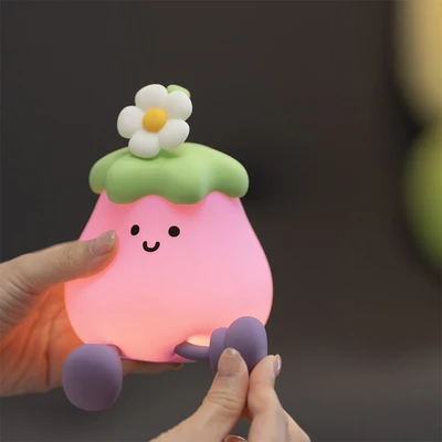 Gambar Eglare Lampu Tidur LED Rechargeable 2.5 Watt 6500K Eggplant - Ungu