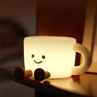 Gambar Eglare Lampu Tidur LED Rechargeable 2.5 Watt 3000K/RGB Mug - Putih