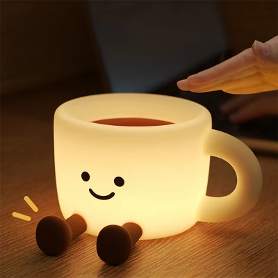 Gambar Eglare Lampu Tidur LED Rechargeable 2.5 Watt 3000K/RGB Mug - Putih