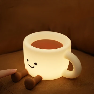 Gambar Eglare Lampu Tidur LED Rechargeable 2.5 Watt 3000K/RGB Mug - Putih