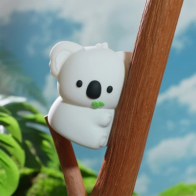 Gambar Eglare Lampu Tidur LED Rechargeable 2.5 Watt 3000K/RGB Koala - Abu-Abu