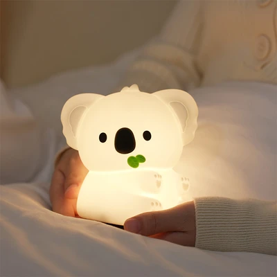 Gambar Eglare Lampu Tidur LED Rechargeable 2.5 Watt 3000K/RGB Koala - Abu-Abu