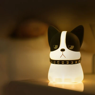 Gambar Eglare Lampu Tidur LED Rechargeable 2.5 Watt 3000K/RGB Frenchy - Hitam/Putih